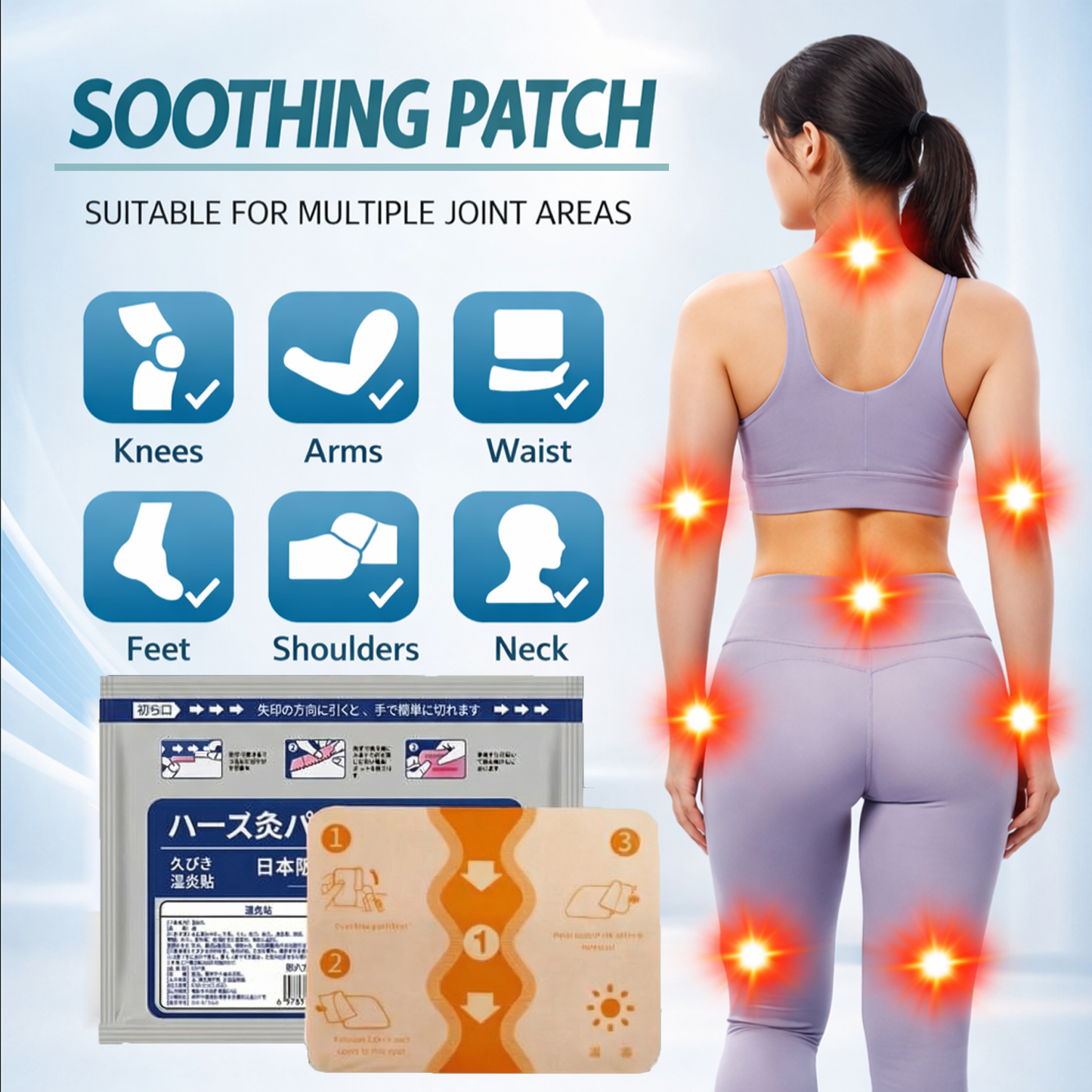 Japan Pharmaceutical Far-Infranted Bone Pain Patch WarmTherapy Patch(7 patches per bag)