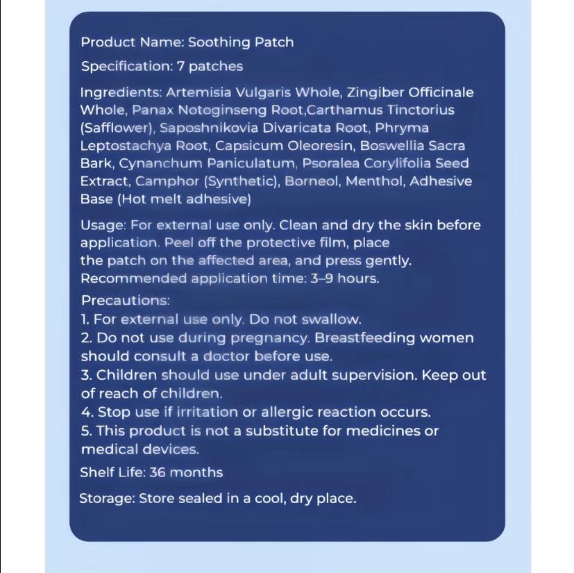 Herbal Heat Patch for Joint & Muscle Relief