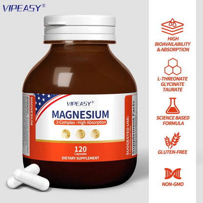 VIPEASY® Triple Magnesium Complex Supplement-2 Pack