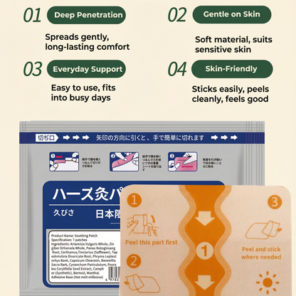 Multi-Use Herbal Heat Patches for Shoulder, Waist, Knee & Foot,Natural Comfort with Herbal Extracts, Easy to Apply, Long-Lasting Warmth (7 Pcs)