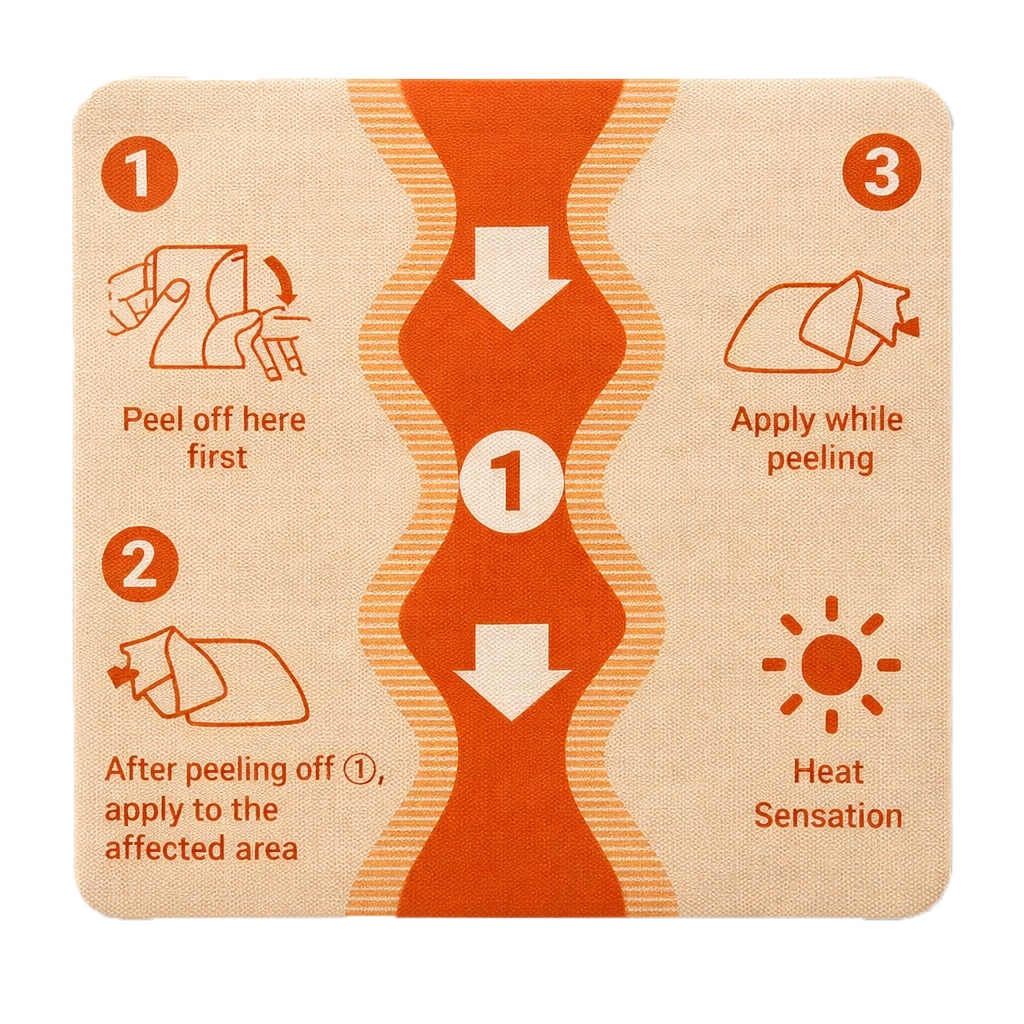 Japan Pharmaceutical Far-Infranted Bone Pain Patch WarmTherapy Patch(7 patches per bag)